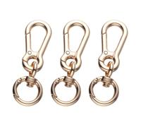 FOMIYES Ganchos Metálicos para Correa de Perro 3 Piezas, Hebillas de Aleación de Zinc Resistentes, Color Dorado Claro, Accesorios para Collar y Llave, Uso para Paseo y Equipaje