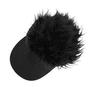 FOMIYES Gorra De Peluca Gorra De Beisbol Sombrero Tapa Sombrero De Vaquera Gorra De Béisbol Para Bebé Gorras Gorro Gorra Deportiva Casco De Gorra De Beisbol Poliéster Algodón Black