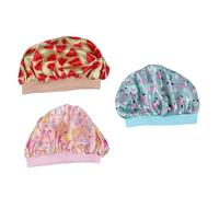 FOMIYES Gorros de Dormir de Satén para Niños 3 Piezas Buena Elasticidad y Diseño Ligero para Proteger el Cabello Durante la Noche en Varios Colores