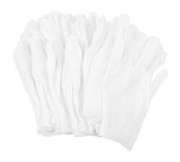 FOMIYES Guantes Blancos de Algodón Cómodos y Transpirables para Inspección de Joyas en Cocina y Oficina, Paquete de 12 Pares