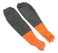 FOMIYES Guantes de Pesca Portátiles Impermeables Largos para Uso Diario y Jardinería Profesional Forro Naranja y Puño Elástico Resistentes al Agua