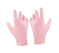 FOMIYES Guantes Hidratantes Para Manos Agrietadas, Talla Única, Anti-sequedad y Exfoliantes, Para Piel Seca y Áspera, Uso Nocturno, Color Rosa
