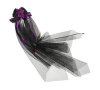 FOMIYES Halloween Dark Witch Hairband With Bow Mexican Festival Headpiece Elegant Veil For Day Of The Dead Cosplay Masquerade Party Accessories