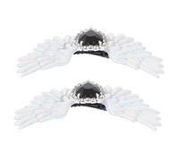 FOMIYES Hebillas De Zapatos Con Alas De Ángel Góticas y Cristales Brillantes Adornos Decorativos Para Calzado Lolita De Clips Joya Para Mujeres