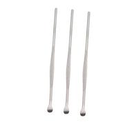 FOMIYES Herramienta Limpiador de Acero Inoxidable Juego de Eliminación de Cera Portátil Seguro Fácil de Usar Cuchara de Metal Plateada