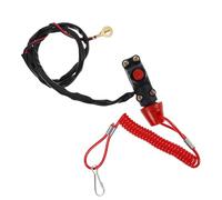 FOMIYES Interruptor de Parada de Motor con Cable de 2 Hilos para Motos Todoterreno 49-250 Cc Interruptor de Emergencia Doble para Atv y Embarcaciones Cordón de Seguridad para Apagado