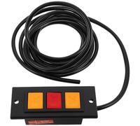 FOMIYES Interruptor Pulsador para Persianas Enrollables, Botón de Control Eléctrico Compacto Cable de 3 Metros, Resistente para Puertas de Garaje y Comerciales, Uso Industrial