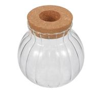 FOMIYES Jarrón Hidropónico de Vidrio Pequeño para Esquejes con Tapa de Corcho, Jarrón Ecológico Decorativo de Escritorio para Plantas Acuáticas, Adecuado para Oficina y Hogar, Terrario