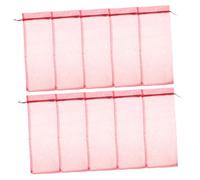 FOMIYES Juego de 10 Envoltorios de Organza para Botellas de Vino Elegantes Bolsas Transparentes de Color Rojo con Cierre de Cordón para Ocasiones Gourmet