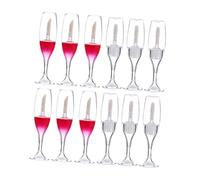 FOMIYES Juego De 12 Botellas De Brillo Labial Con Forma De Copa De Vino Adorable Tubo De Labial A Prueba De Fugas