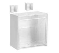 FOMIYES Juego de 3 Cajas de Almacenamiento de Pared para Baño Organizador Montado en Pared para Bastoncillos y Discos de Algodón Color Diseño Compacto para Maquillaje y