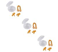 FOMIYES Juego De 3 Gafas De Natación Con Tapones De Silicona Y Pinza Nasal Resistentes Para Actividades En La Piscina Color Naranja.