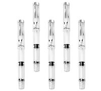 FOMIYES Juego de 5 Bolígrafos de Caligrafía Recargables Punta de Pincel de Fibra Sintética Diseño Tipo Pluma Estilográfica Ideales para Dibujo Acuarela y Escritura Portátil