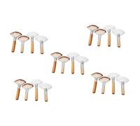 FOMIYES Juego De 5 Brochas De Maquillaje Con Mango En Forma De Abanico Para Aplicar Maquillaje Facial Rubor Y Esponjosas Mango Cómodo 4 Unidades X 5