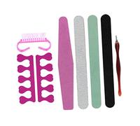 FOMIYES Juego De 7 Piezas De Manicura Y Pedicura Gel De Uñas Lima De Uñas Profesional Separador De Esponja Juego De Herramientas De Arte De Uñas Tenedor De Piel Muerta Limas De