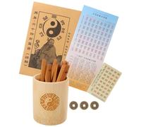 FOMIYES Juego de Adivinación Palos de Bambú Tradicionales y Manual Interactivo para Tai Chi y Uso en Feng Shui Doméstico