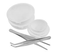 FOMIYES Juego de Crisoles de Cuarzo para Fundir Cobre y Plata, Capacidad 100g a 500g, Material Cerámica Acero Inoxidable, Adecuado para Refinado y Fundición Metalúrgica