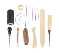FOMIYES Juego de Herramientas para Encuadernación Artesanal de 21 Piezas con Hilo de Lino Encerado Agujas Curvas y Punzón para Papel Kit Completo para Libros Hechos a Mano Adecuado