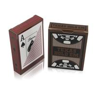 FOMIYES Juego de Naipes Impermeables de PVC Rojo, Baraja de Cartas de Plástico Grande, Resistente al Desgaste y Flexible para Juegos de Mesa y Fiestas Familiares