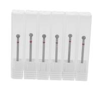 FOMIYES Juego Profesional 6 Brocas Para Pulir Uñas Esféricas 3/32' De Diamante Para Pulido y Extracción Cutículas Manicura Pedicura Mandril Compatible Uso Profesional y Hogar
