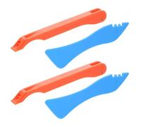 FOMIYES Kit de 4 Herramientas Manuales para Bruñir Láminas de Cobre en Vitrales Bruñidores y Herramientas de Plástico en Color Naranja para Elaboración y Acabado Profesional de