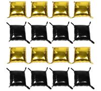 FOMIYES Kit de Globos Cuadrados de Aluminio para Pared, 25 Unidades Bicolor Negro y Dorado, Incluye Guirnalda, Adecuado para Graduaciones y Aniversarios