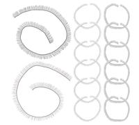 FOMIYES Kit Pestañas para Muñecas DIY 20 Piezas 0,4x20 Cm Tiras de Pestañas Negras y Marrones Accesorios para Manualidades y Fabricación de Muñecas