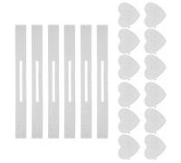 FOMIYES Láminas de Malla Plástica de Color Claro para Base de Bolso de Crochet, Kit 6 Piezas Diseños en Forma de Corazón, Accesorios para Hacer Bolsos y Carteras Artesanales, Fondo