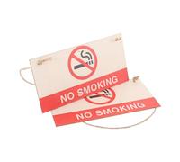 FOMIYES Letrero de Madera Prohibido Fumar 2 Piezas 10X20 CM Colgante Rústico para Hotel Restaurante Señal de Prohibición Antitabaco Uso Interior y Exterior