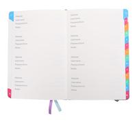 FOMIYES Libreta de Direcciones A5 Etiquetas Alfabéticas Organizador Portátil para Contraseñas y Sitios Web Cuaderno de Oficina en Colores Azul y Morado Práctico para Registro y Gestión