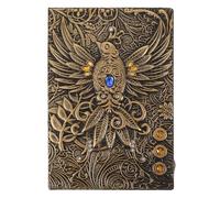 FOMIYES Libreta de Notas Vintage Tamaño A5 Tapa Dura Fénix Color Bronce Estilo Europeo Retro Cuaderno para Viajes y Escritura Creativa Papel de Calidad para Diario y Bocetos