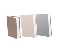 FOMIYES Libros Decorativos De Lino 3 Piezas 22x15x4,5 Cm Caja De Almacenamiento Secreto Ornamental Conjunto Surtido Para Sala Oficina Dormitorio Estilo Natural Minimalista
