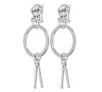 FOMIYES Llavero para Músicos 2 Piezas Charms de Baquetas y Caja de Batería, Colgante para Mochila, Obsequio Original para Amantes Música Rock, Accesorio para Percusionistas