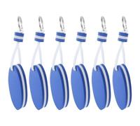 FOMIYES Llaveros Flotantes Eva Ovalados 6 Piezas Azul, Llavero para Deportes Acuáticos, Navegación y Pesca, Pequeño, Ligero y Resistente al Agua, Accesorios para Mochila y Playa