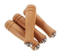 FOMIYES Mango de Madera Ergonómico para Escofina Ranura de 6 Mm, 4 Piezas de Mango de Repuesto para Lima, Agarre Antideslizante Pequeño y Portátil para Herramientas Manuales de