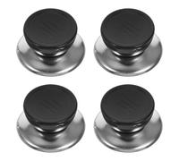 FOMIYES Manijas para Tapas de Olla Resistentes al Calor, Juego de 4 Perillas de Polipropileno con Tornillos, Repuesto para Sartenes, Vaporeras y Utensilios de Cocina