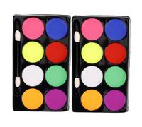FOMIYES Maquillaje Escénico Infantil Colores Pintura Facial Corporal Base De Aceite Cajas Paleta De Maquillaje Pincel Para Fiestas y Cosplay De