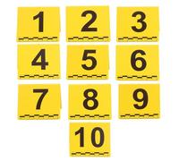 FOMIYES Marcadores de Evidencia Forense Escala Métrica, 10 Piezas V-shaped, Color Amarillo Visible, Etiquetas Numeradas 1-10 para Recreaciones de Escenas del Crimen, Juegos de Detectives