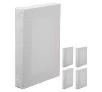 FOMIYES Marcos de Lienzo para Pintura al Óleo, Marcos de Dibujo en Blanco de Madera y Tela, 5 Piezas, Blanco, Forma Creativa, para Manualidades DIY en Casa
