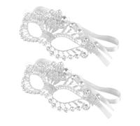 FOMIYES Máscara De Con Diamantes De Imitación De 2 Piezas Máscara De Fiesta De Mascarada Máscara De Brillo Para Baile De Graduación Fiesta De Halloween Novia