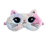 FOMIYES Máscara de Ojos de Gato para Antifaz para Dormir de Peluche Diseño de Dibujos Animados Hora del Almuerzo Descanso Siesta