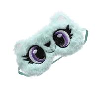 FOMIYES Máscara de Ojos para Dormir de Felpa Suave Diseño Adorable de Color Verde y Ligera con Tiras Ajustables para y Descanso