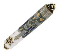 FOMIYES Mezuzá de Metal Artesanal Grande para Puerta, Decoración Religiosa Símbolos Sagrados, Diseño Vintage, Liviana y Práctica para Bendición y Protección del Hogar