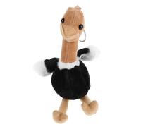 FOMIYES Mini Llavero Colgante de Peluche de Avestruz Negro, Accesorio para Bolso y Mochila, Muñeco de Felpa Suave, Juguete Divertido para Obsequio y Decoración