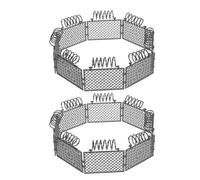 FOMIYES Mini Valla de Granja Abs de Plástico para Bloques de Construcción, Cerca de Seguridad en Miniatura 2 Juegos, Accesorio DIY para Escenas de Guerra y Juego Interactivo Infantil