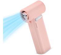 FOMIYES Mini Ventilador de Mano : Enfriador Portátil de Alta Velocidad con Batería Externa de 5000 Mah, Secador de Pelo Iónico para Viajes Y Maquillaje, Ventilador Silencioso Antiestático de
