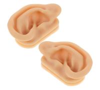 FOMIYES Modelo de Anatomía de Oreja Oreja Artificial Flexible de Silicona Blanda Modelo de Punto de Acupuntura para Practicar Perforaciones Corporales de Exhibición para Joyería