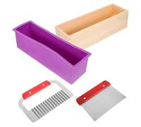 FOMIYES Molde Rectangular para Jabón DIY Hecho a Mano, Flexible y | Madera y Acero Inoxidable, Forma Creativa, para Horneado y Manualidades