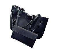 FOMIYES Mujer Retro de PU con Cosmética Casual Negro para Ocasiones Formales
