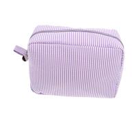FOMIYES Neceser a Rayas Organizador cosmético cosméticos de Viaje Neceser de Toiletry Bolsas de Productos Bolsas Grandes para pequeñas Empresas Bolsas Plegables Sabana de Algodon Púrpura